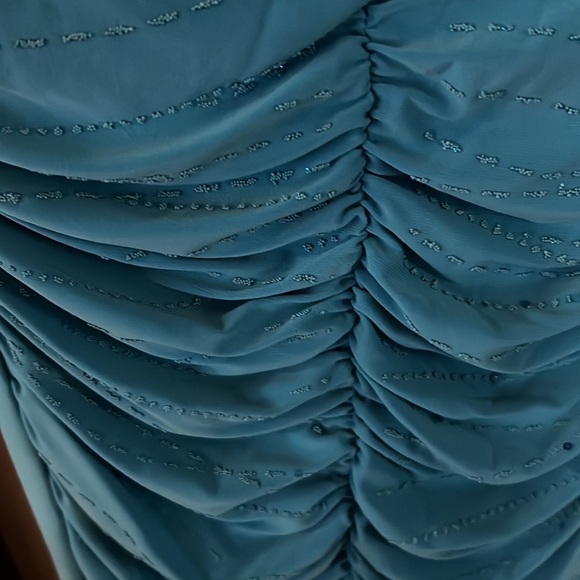 Hi low turquoise dress - Picture 3 of 5